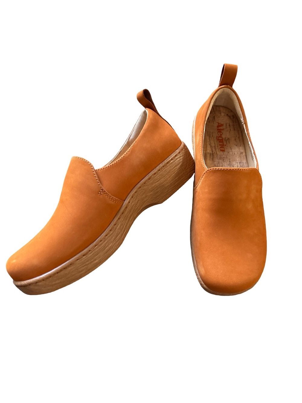Alegria Slip-On Loafers in Cognac Orange